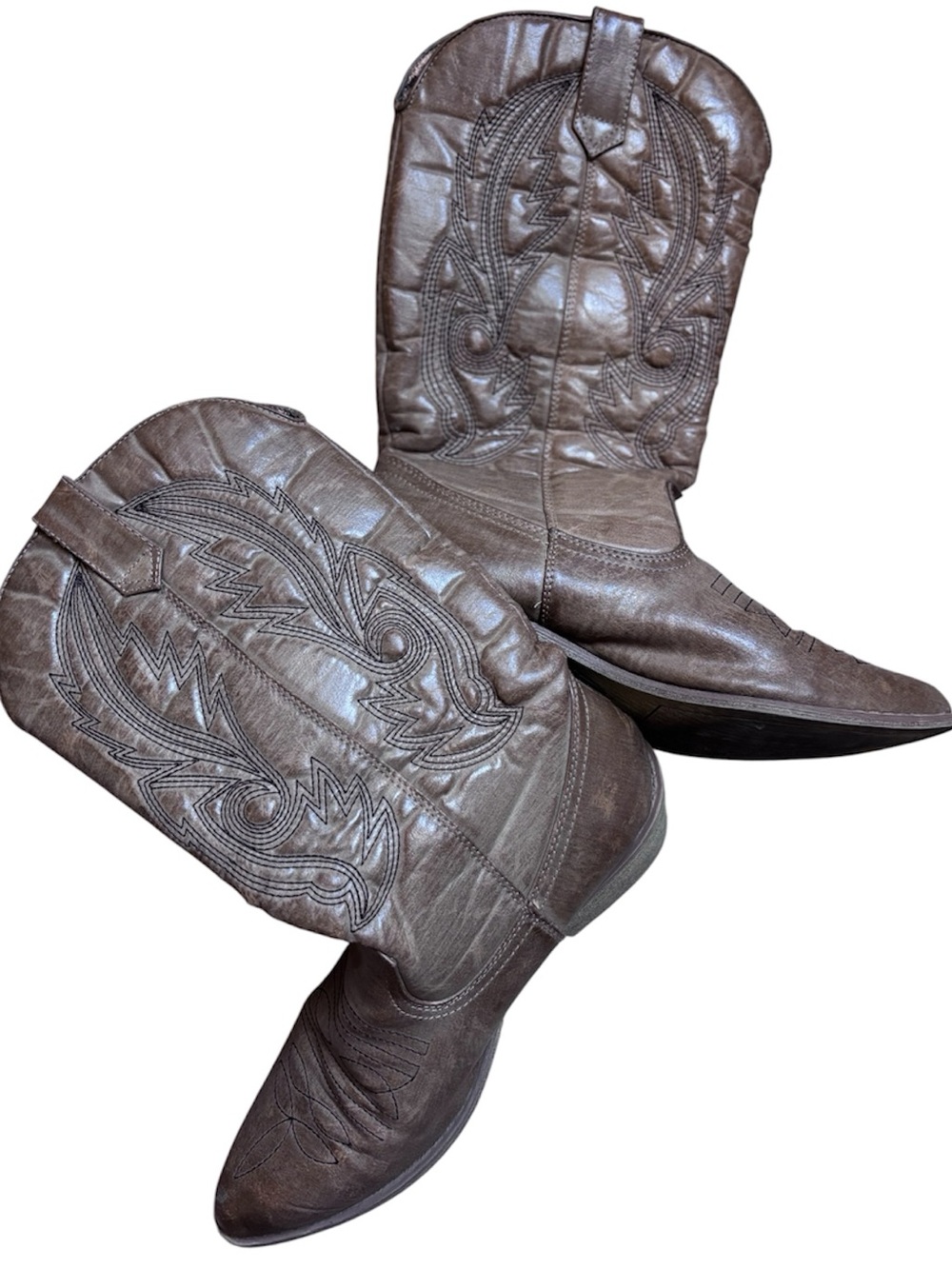 Gaucho Classic Brown Embroidered Cowboy Boots